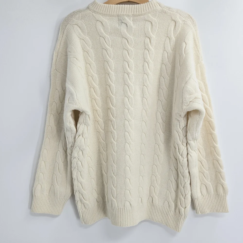 Sundays Sweater Cream Cable Net 100%‎ Wool